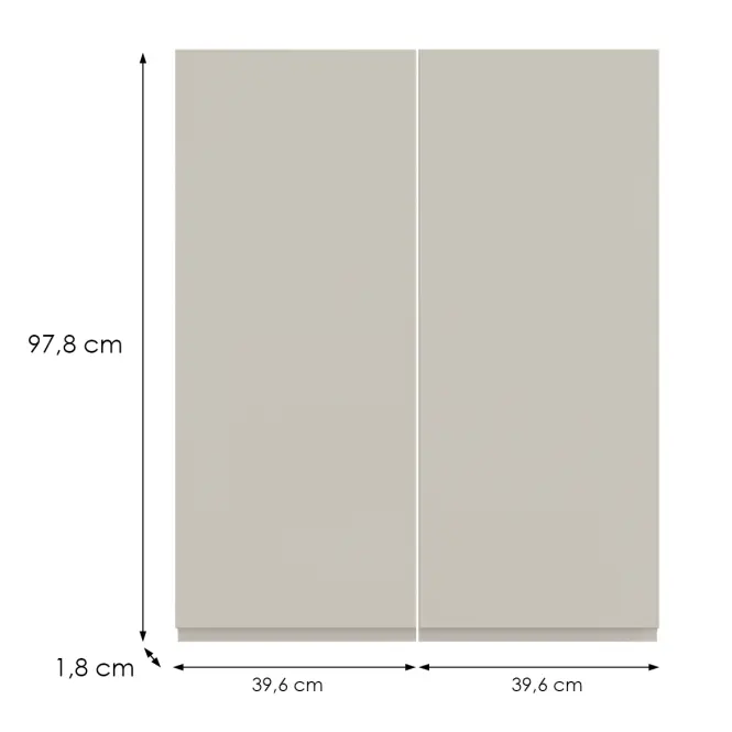 Kuchynská predná časť G80(100)  T8 K943 Kašmír Gri,2