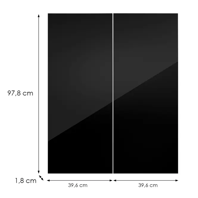 Kuchynská predná časť G80(100) L9 K165 Čierna Hg Griii,2