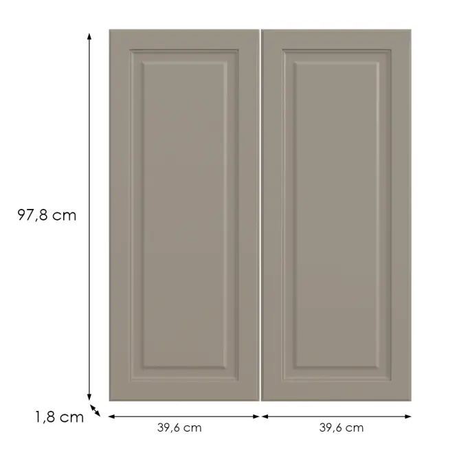 Kuchynská predná časť G80(100)  V6 K257 Kašmír Matná Grii,2