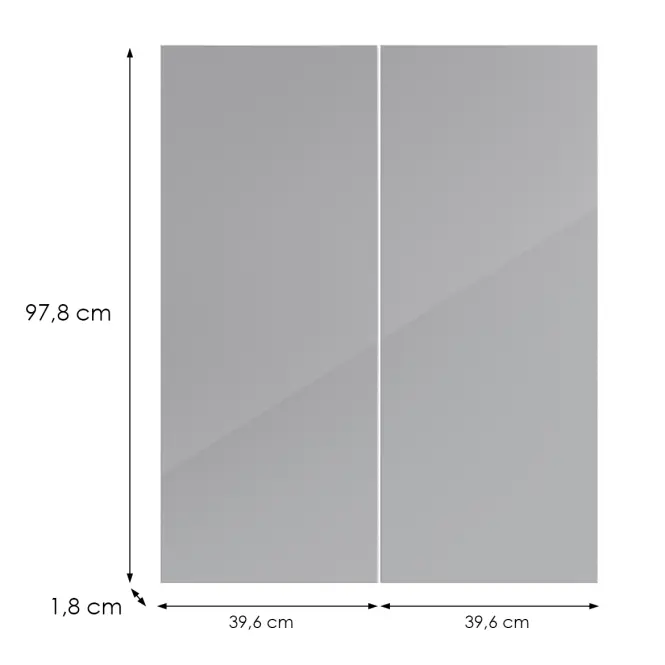 Kuchynská predná časť G80(100) L9 K268 Sivá Hg Griii,2
