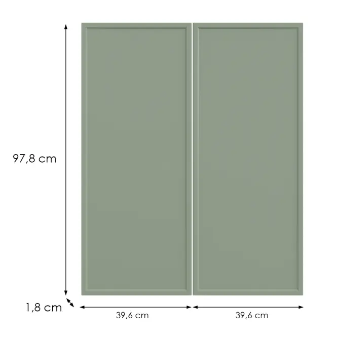 Kuchynská predná časť G80(100) O6 K-279 Olivový Grii,2