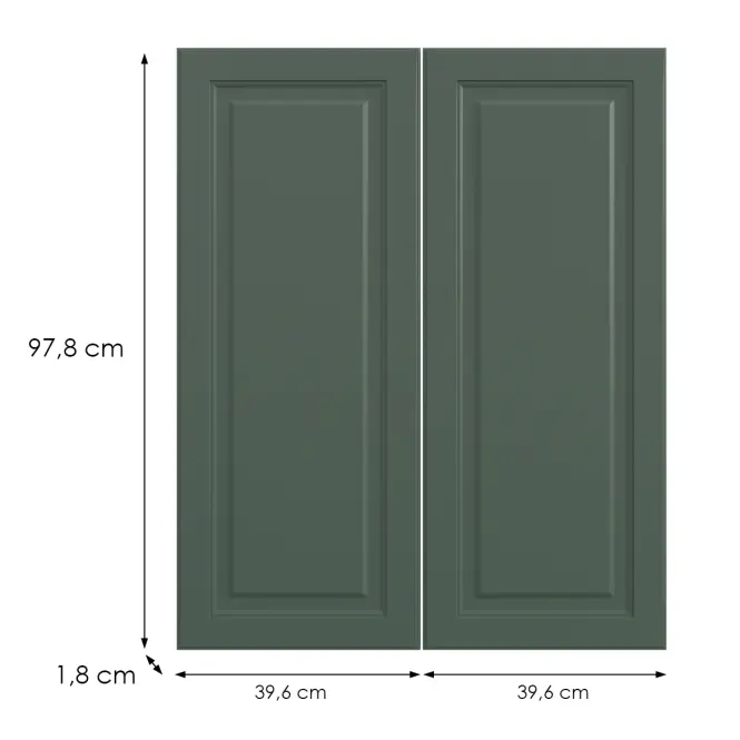 Kuchynská predná časť G80(100)V6 K274 Zelený labrador Gri,2