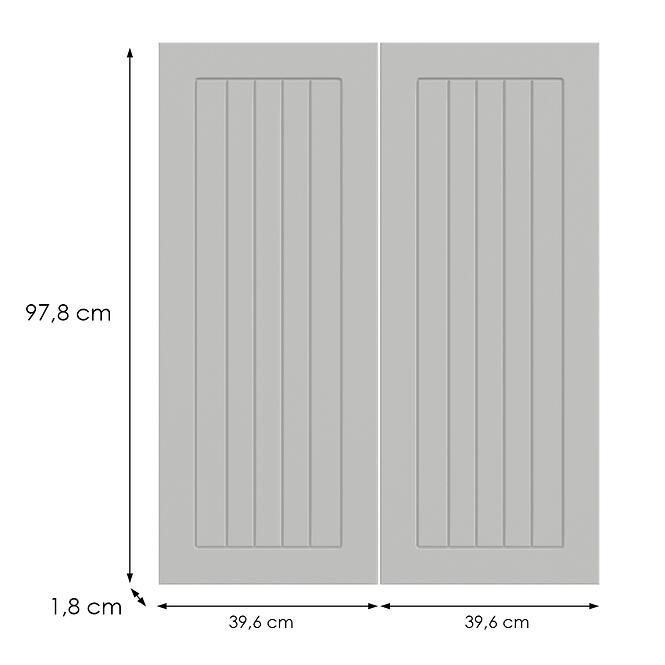 Kuchynská predná časť G80(100)  H5 K252 Biely Gr I