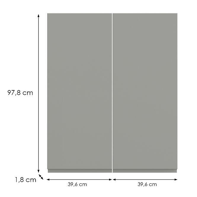 Kuchynská predná časť G80(100)  T8 K261 Sivá Matná Grii