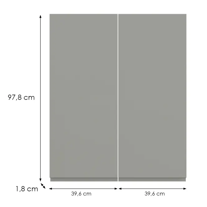 Kuchynská predná časť G80(100)  T8 K261 Sivá Matná Grii,2