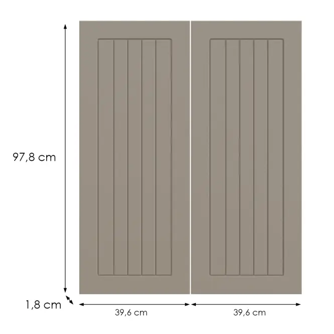 Kuchynská predná časť G80(100) H5 K257 Kašmír Matná Grii,2