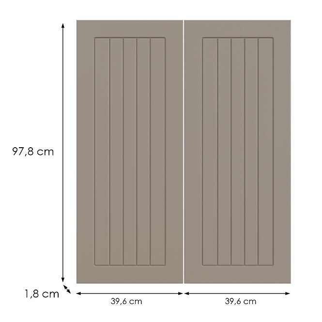 Kuchynská predná časť G80(100) H5 K257 Kašmír Matná Grii,2
