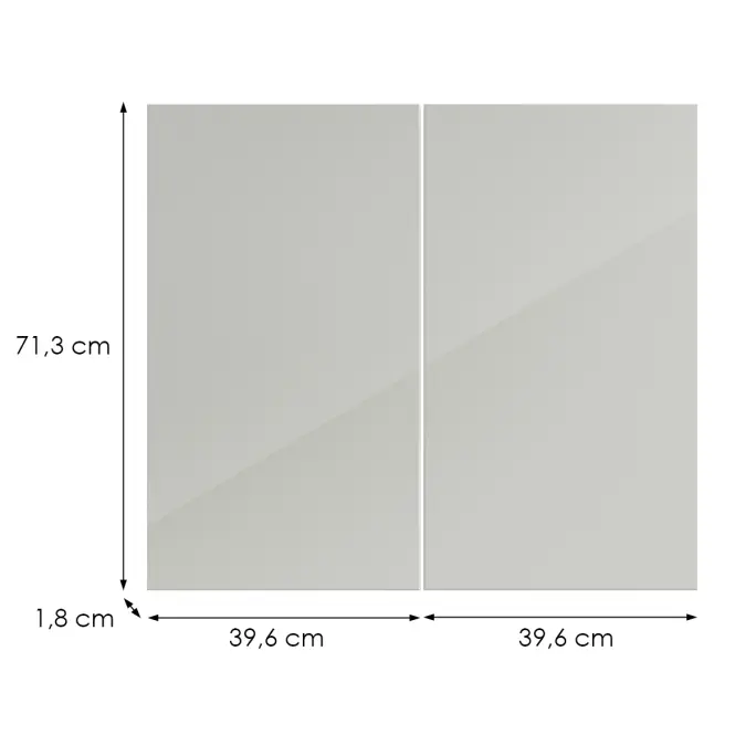 Kuchynská predná časť G80(72) L9 K900 Bianco Hg Griii,2