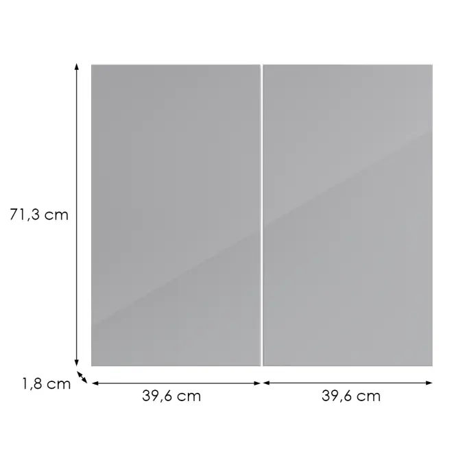 Kuchynská predná časť G80(72) L9 K268 Sivá Hg Griii,2