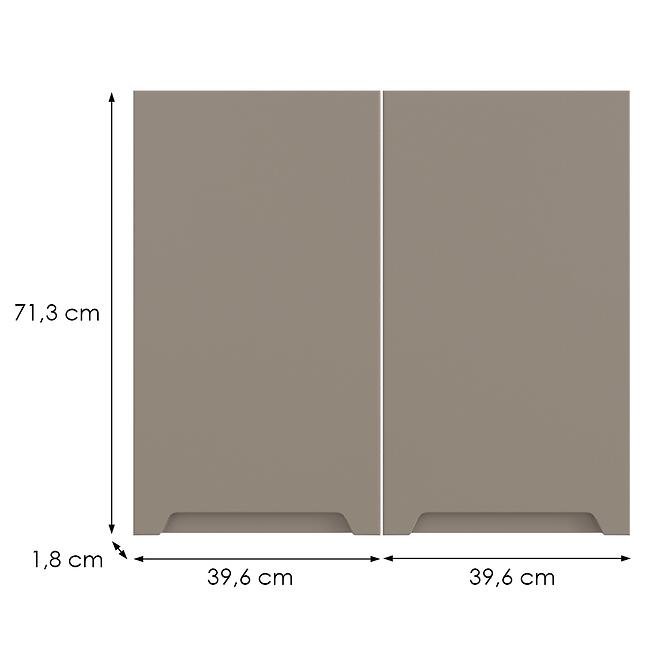 Kuchynská predná časť G80(72) Q2 K204 Capuccino Matná Gri,2
