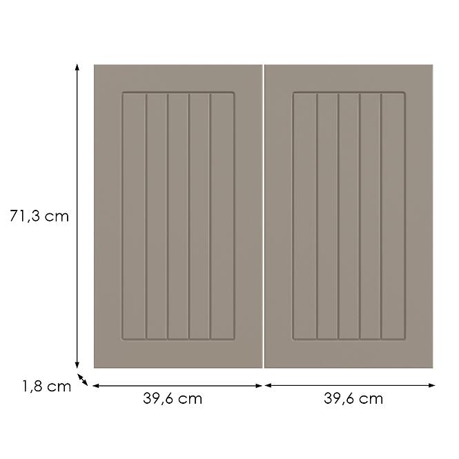 Kuchynská predná časť G80(72) H5 K257 Kašmír Matná Grii