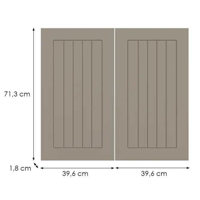 Kuchynská predná časť G80(72) H5 K257 Kašmír Matná Grii,2