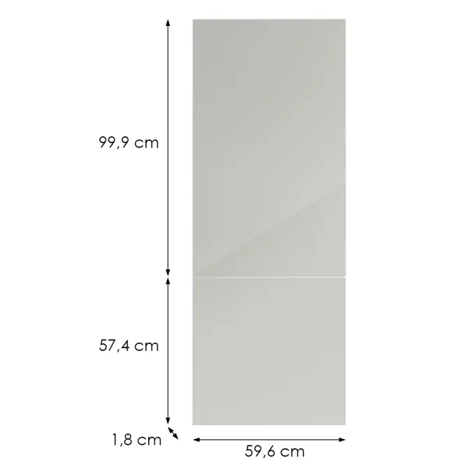 Kuchynská predná časť N60n L9 K900 Bianco Hg Griii,2