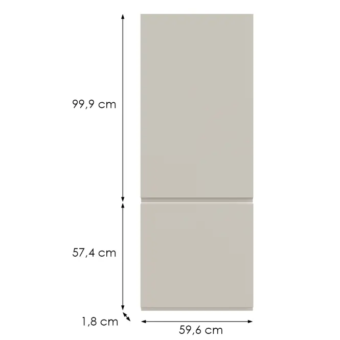 Kuchynská predná časť N60n  T8 K943 Kašmír Gri,2