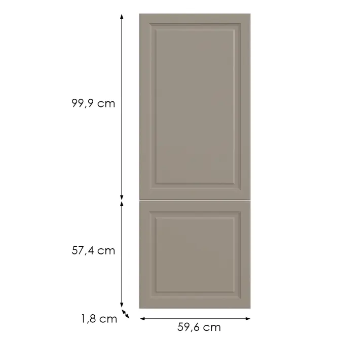 Kuchynská predná časť N60n  V6 K257 Kašmír Matná Grii,2