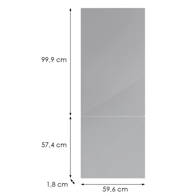 Kuchynská predná časť N60n L9 K268 Sivá Hg Griii,2