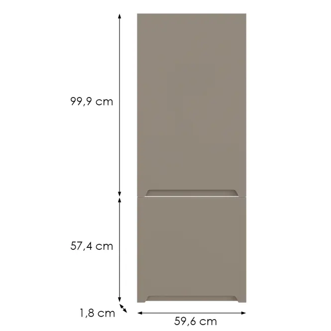 Kuchynská predná časť N60n Q2 K204 Capuccino Matná Gri,2