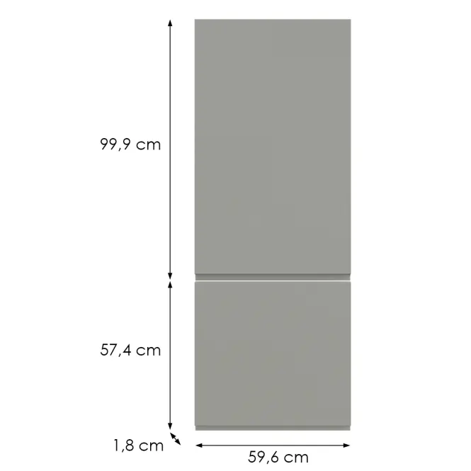 Kuchynská predná časť N60n  T8 K261 Sivá Matná Grii,2