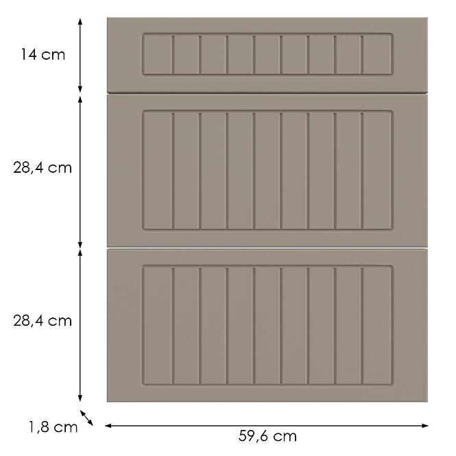 Kuchynská predná časť D60s3 H5 K257 Kašmír Matná Grii