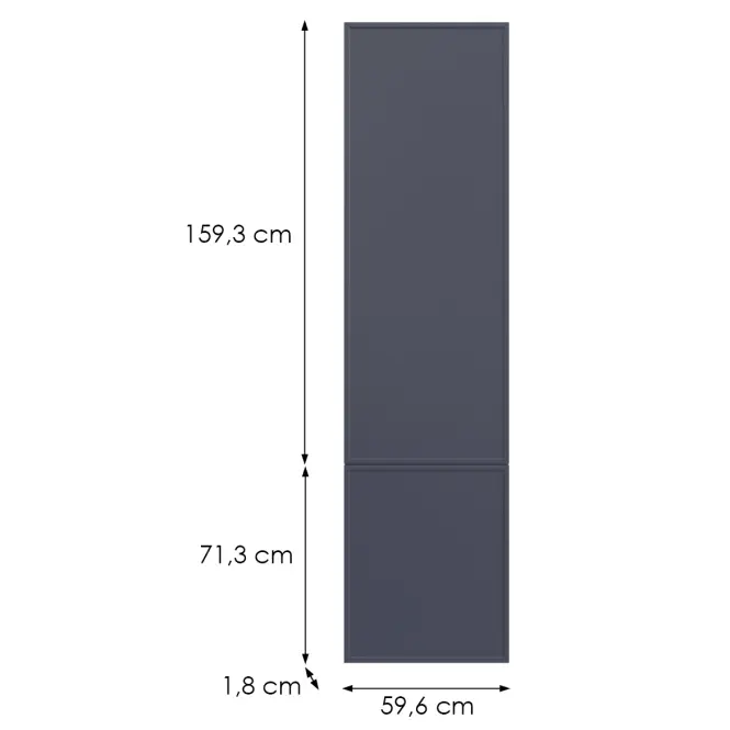 Kuchynská predná časť D60t(L/P) O6 K273 Granát Gri,2