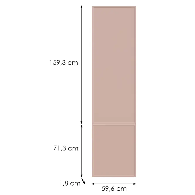 Kuchynská predná časť D60t(L/P) O6 K276 Antická ružová Gr Ii,2