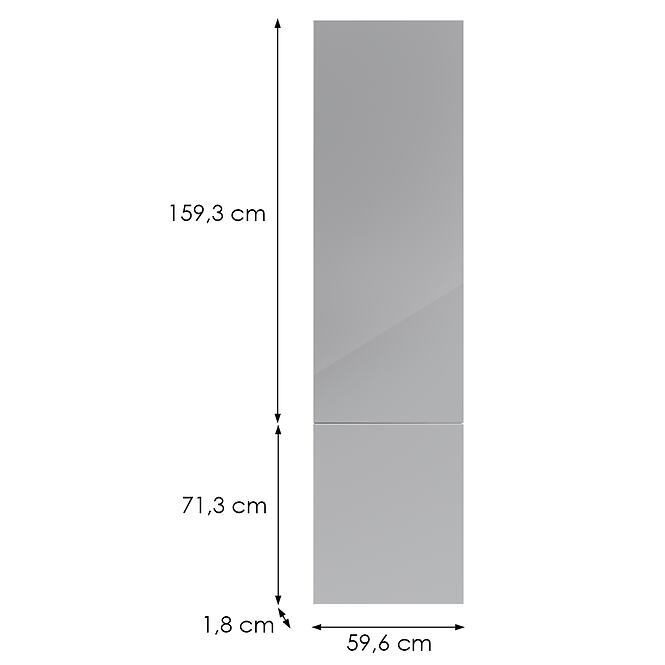 Kuchynská predná časť D60t(L/P) L9 K268 Sivá Hg Griii