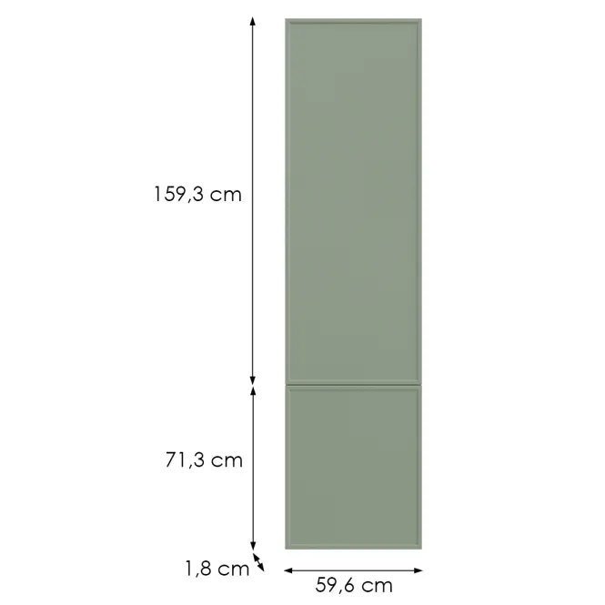 Kuchynská predná časť D60t(L/P) O6 K-279 Olivový Grii,2