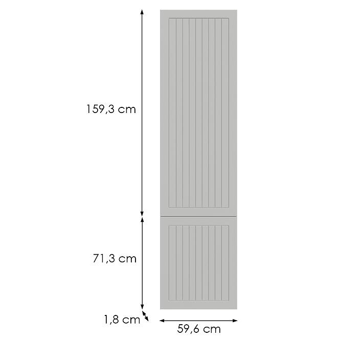Kuchynská predná časť D60t(L/P)  H5 K252 Biely Gr I