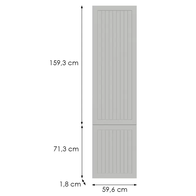 Kuchynská predná časť D60t(L/P)  H5 K252 Biely Gr I,2