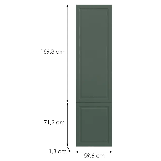 Kuchynská predná časť D60t(L/P)  V6 K274 Zelený labrador Gri,2