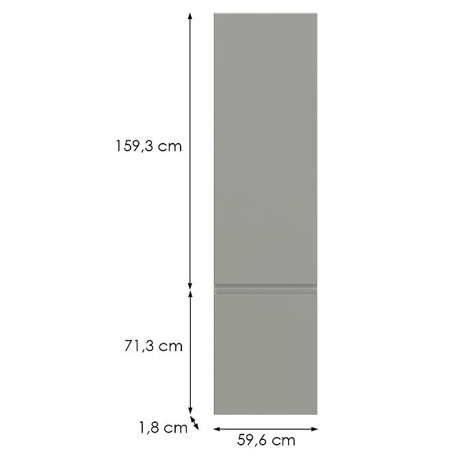 Kuchynská predná časť D60t L T8 K261 Sivá Matná Grii