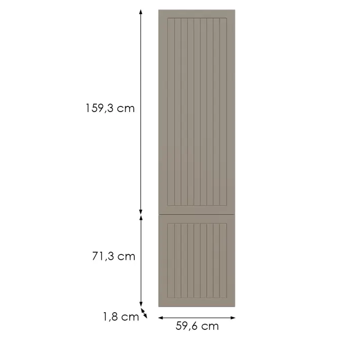 Kuchynská predná časť D60t(L/P) H5 K257 Kašmír Matná Grii,2