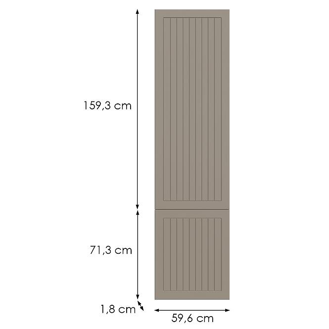 Kuchynská predná časť D60t(L/P) H5 K257 Kašmír Matná Grii,2