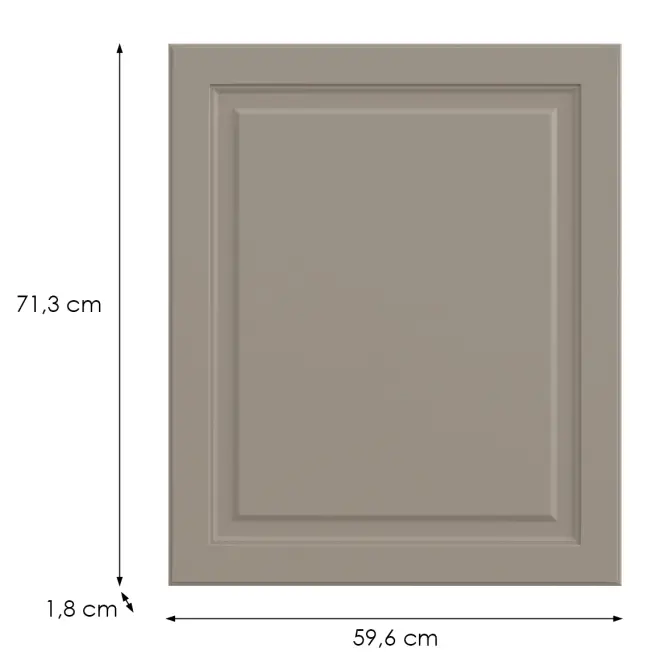 Kuchynská predná časť D60z(L/P)V6 K257 Kašmír Matná Grii,2