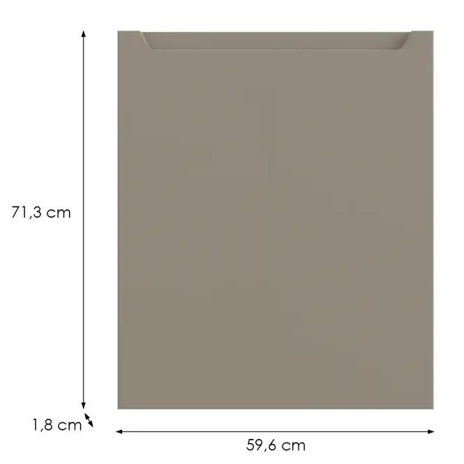 Kuchynská predná časť D60z L Q2 K204 Capuccino Matná Gri,2