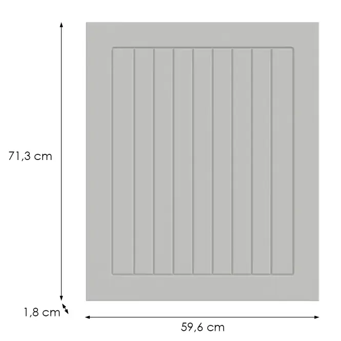 Kuchynská predná časť D60z(L/P) H5 K252 Biely Gri,2