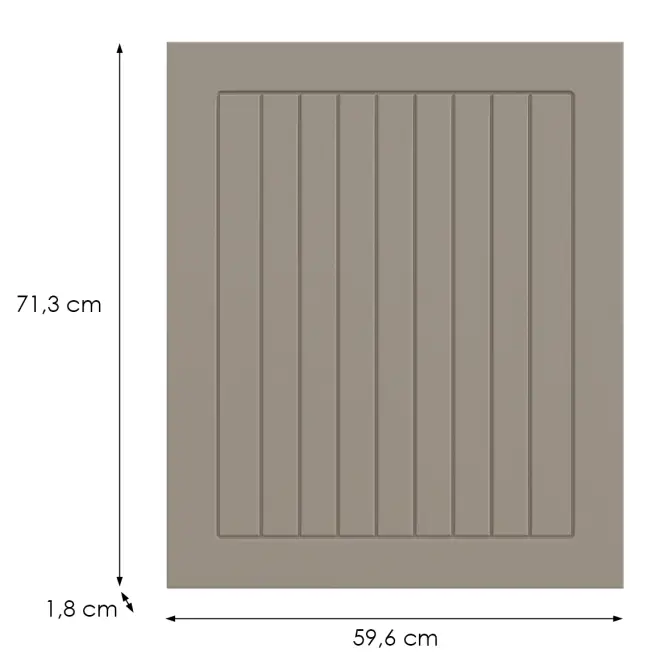 Kuchynská predná časť D60z(L/P) H5 K257 Kašmír Matná Grii,2
