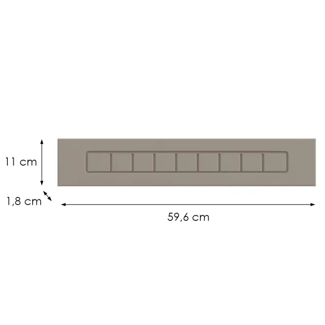 Kuchynská predná časť D60zk H5 K257 Kašmír Matná Grii,2
