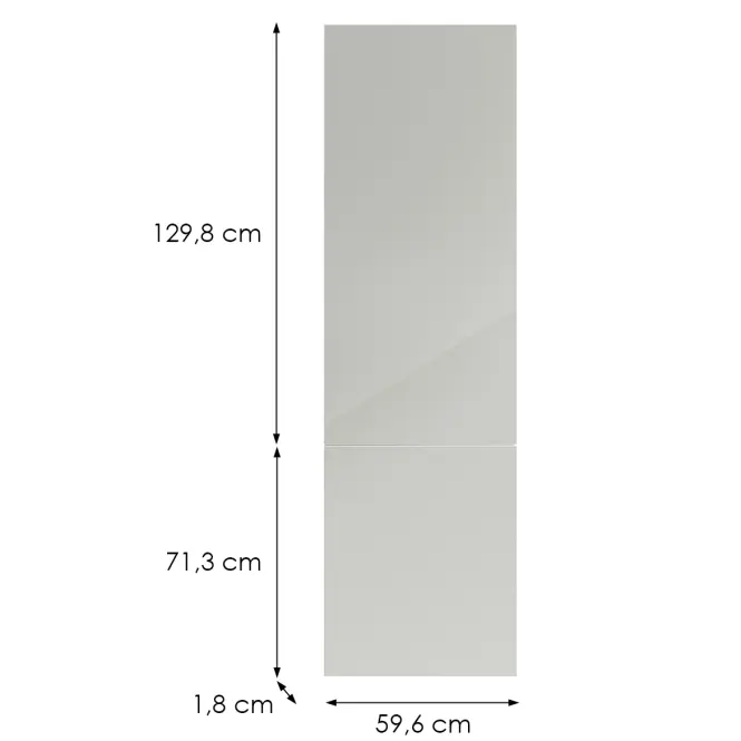 Kuchynská predná časť D60zl(L/P) L9 K900 Bianco Hg Griii,2