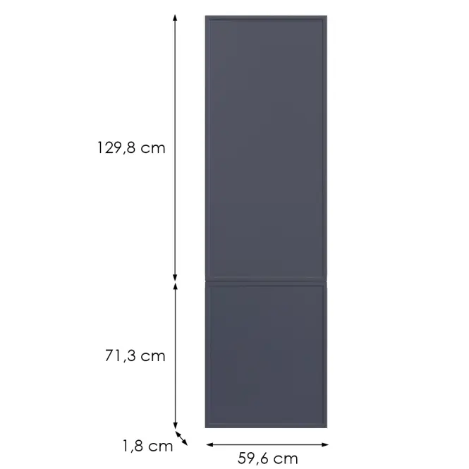 Kuchynská predná časť D60zl(L/P) O6 K273 Granát Gri,2