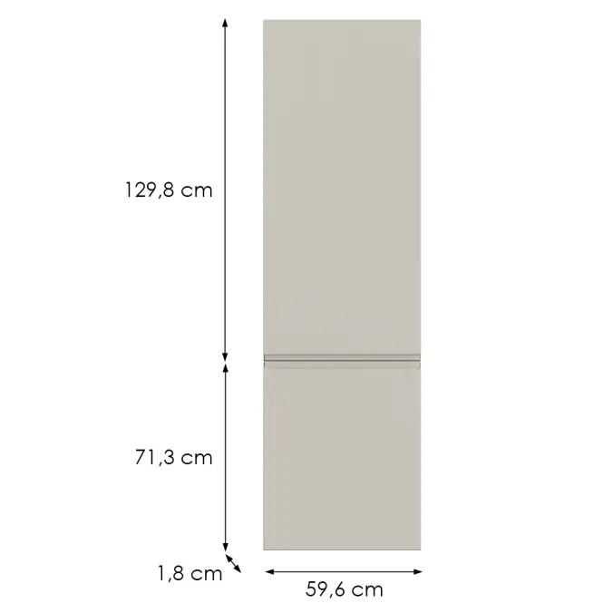 Kuchynská predná časť D60zl P T8 K943 Kašmír Gri,2