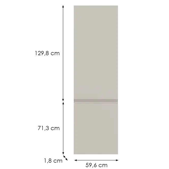 Kuchynská predná časť D60zl L  T8 K943 Kašmír Gri,2