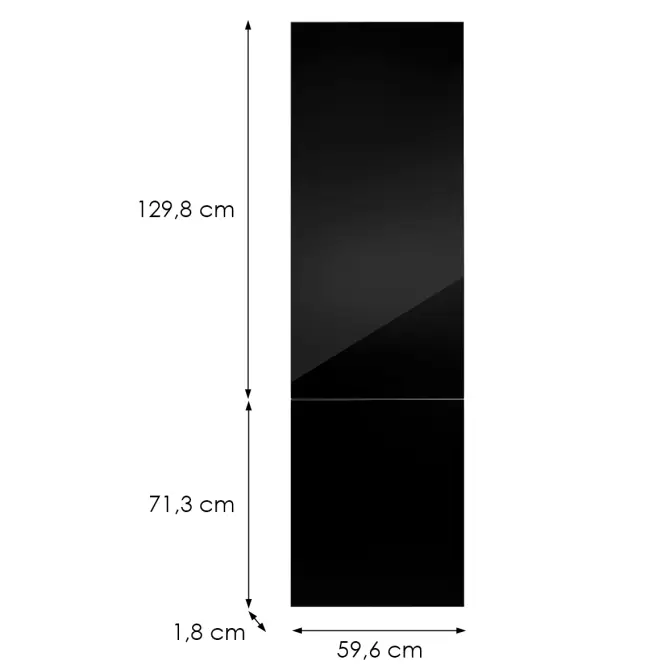 Kuchynská predná časť D60zl(L/P) L9 K165 Čierna Hg Griii,2