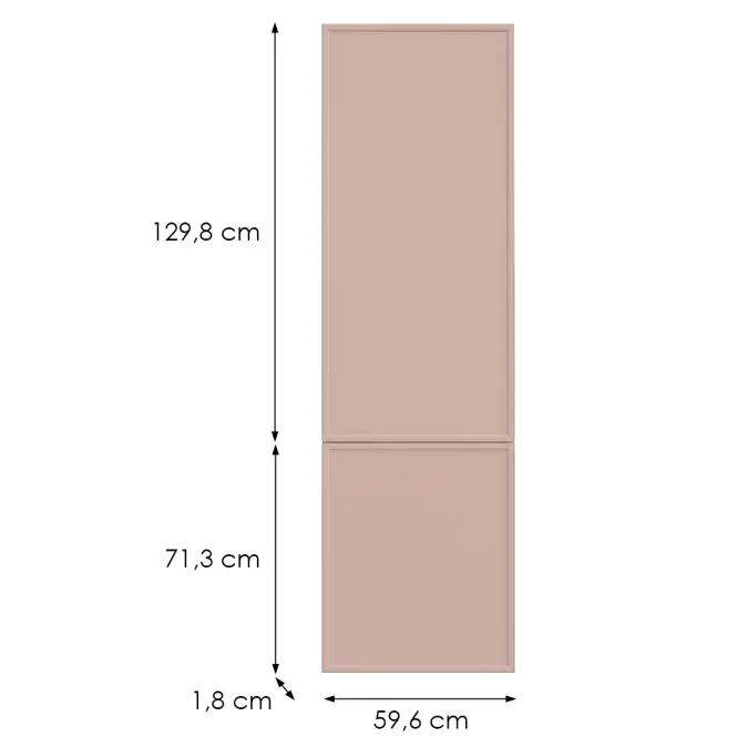 Kuchynská predná časť D60zl(L/P) O6 K276 Antická ružová Gr Ii,2