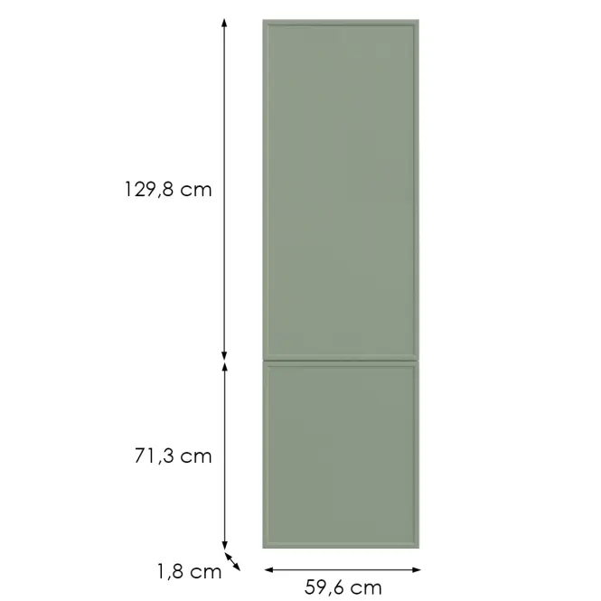 Kuchynská predná časť D60zl(L/P) O6 K-279 Olivový Grii,2