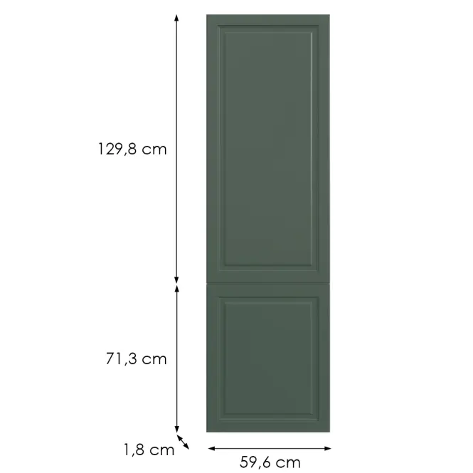 Kuchynská predná časť D60zl(L/P)  V6 K274 Zelený labrador Gr,2