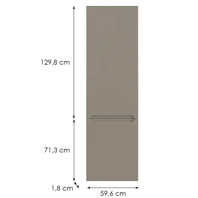 Kuchynská predná časť D60zl P Q2 K204 Capuccino Matná Gri,2