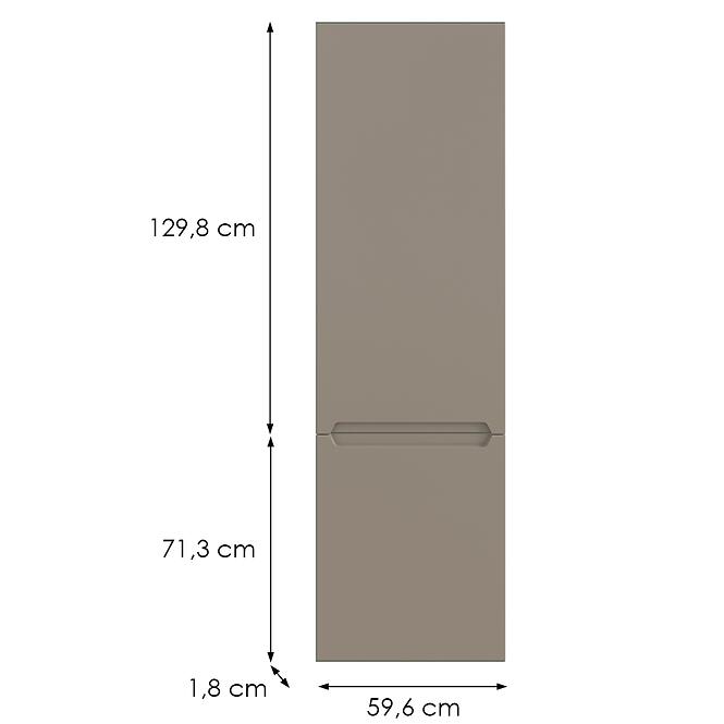 Kuchynská predná časť D60zl L Q2 K204 Capuccino Matná Gri
