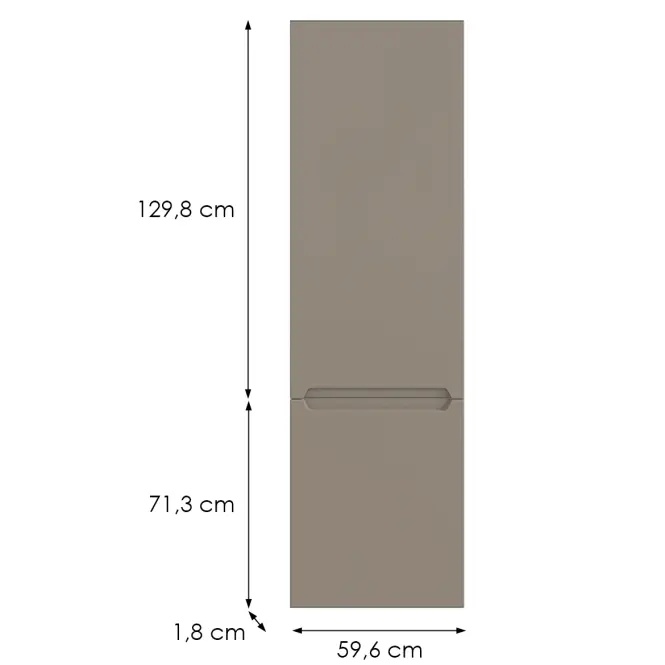Kuchynská predná časť D60zl L Q2 K204 Capuccino Matná Gri,2