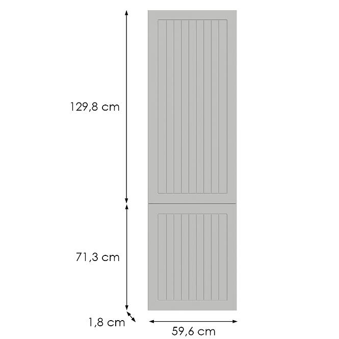 Kuchynská predná časť D60zl(L/P)H5 K252 Biely Gri